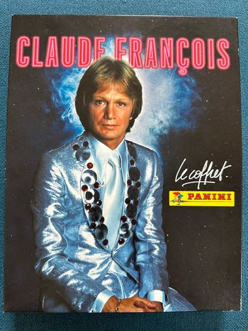 Coffret Panini vintage album (complet) + best of 3 Cd Claude François images stickers collector