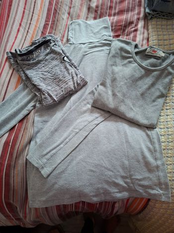 Lot de haut gris fille 