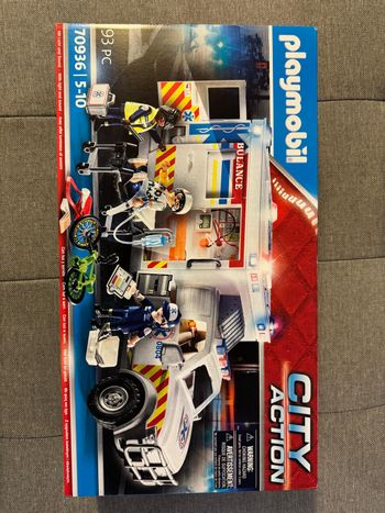Playmobil 70936 Ambulance de secours – City Action – Neuf scellé, sirène + figurines