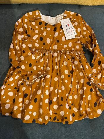 Robe manches longues à pois