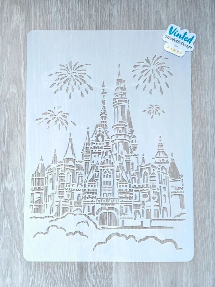 Grand Pochoir A4 Château