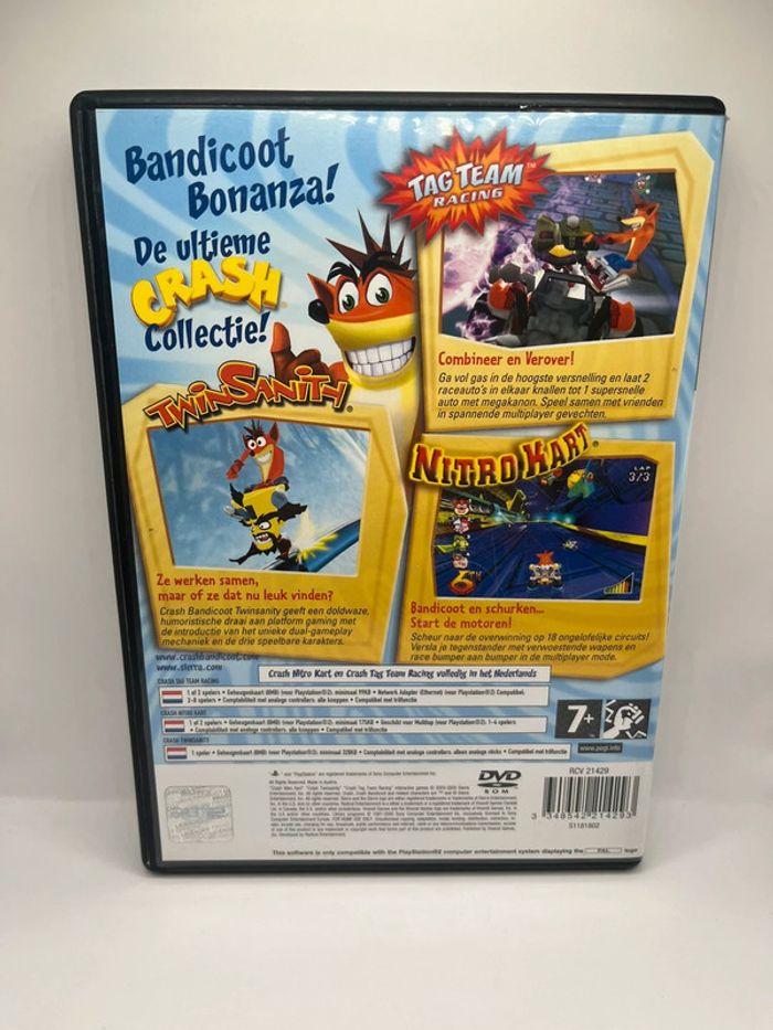 Crash Bandicoot Action Pack PS2 Sony PlayStation Nitro Tag Team - PAL NL Cib - photo numéro 2