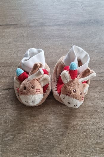 Chaussons Rennes de Noël 0-6 mois