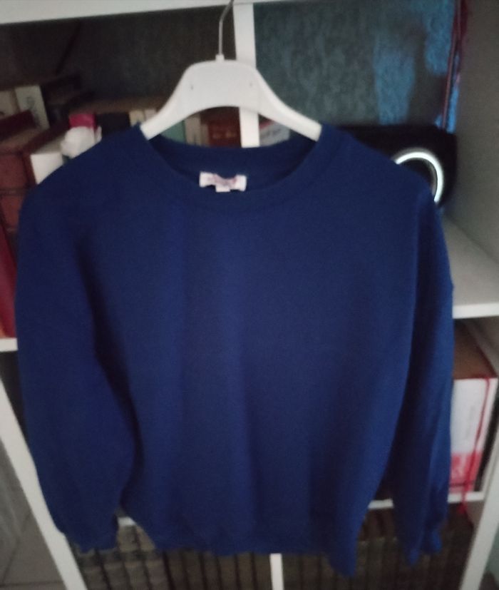 Pull bleu roi "Jennifer" en très bon état + un haut offert