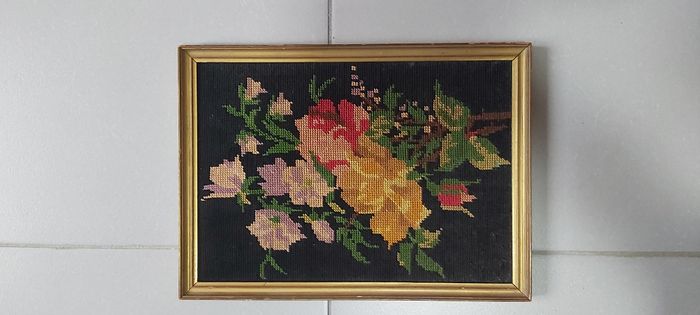 Tableau fleur canevas