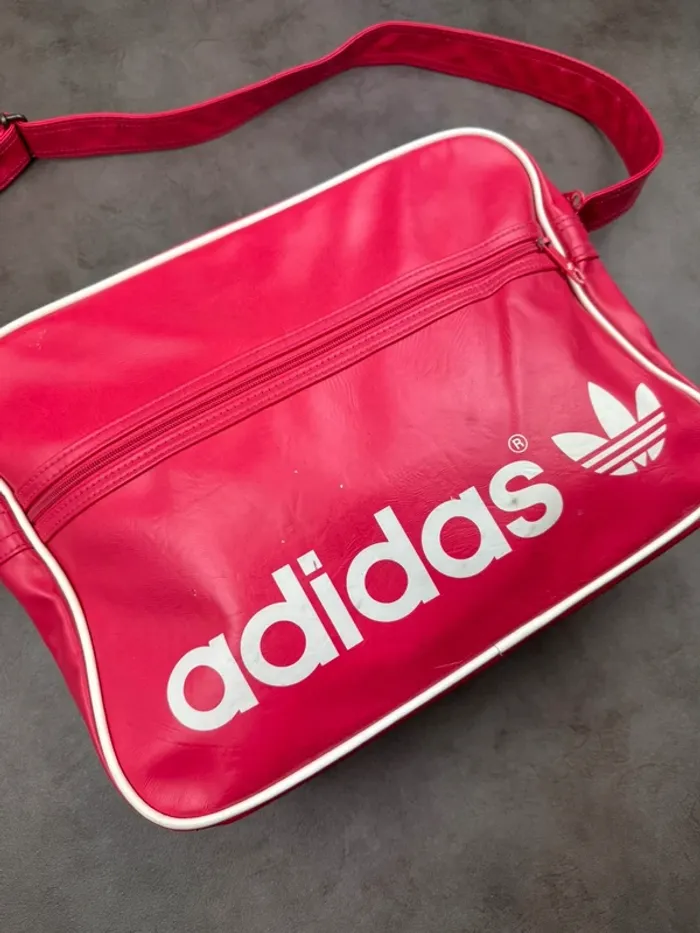 Messenger Bag Adidas Vintage Rose Fuchsia Y2k 00’s - photo numéro 3