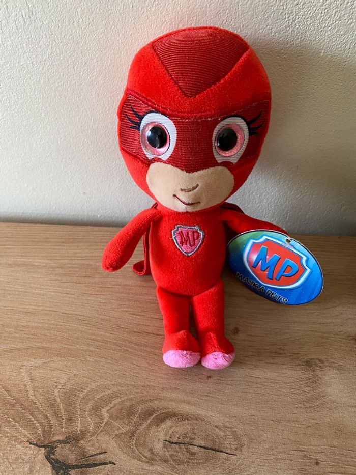 Doudou peluche pj mask rouge maska pets Neuf - photo numéro 2