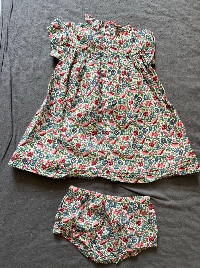 Robe et culotte fille à fleur 6 mois Boutchou - photo numéro 4