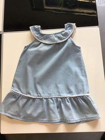 Robe encolure à volant et croquet 12 mois