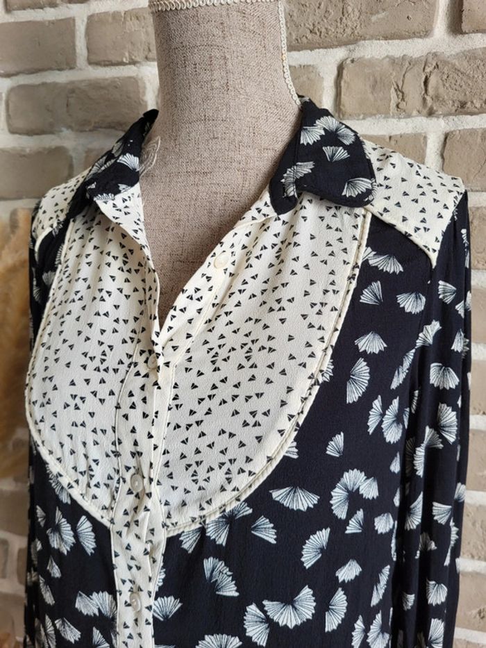 Chemise à motifs éventails noir et blanc - Mademoiselle R de La Redoute - photo numéro 4