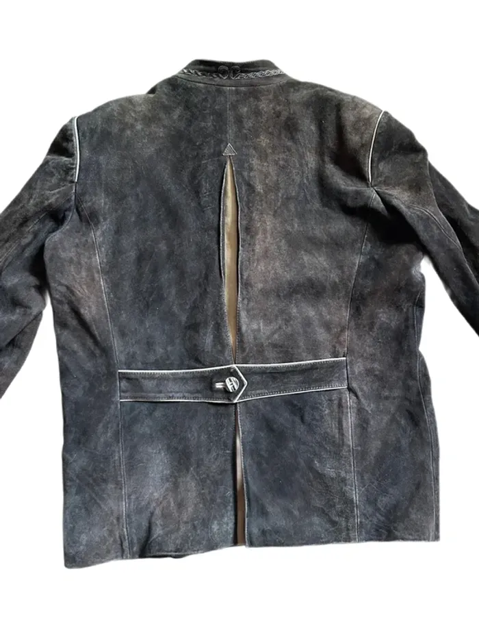 🍁 Veste daim autrichienne vintage Trachten 54/XL Cottagecore Oktoberfest Austrian leather jacket🍁 - photo numéro 13