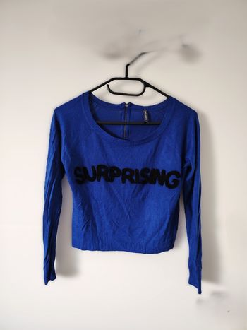 Pull court bleu - naf naf - taille XS