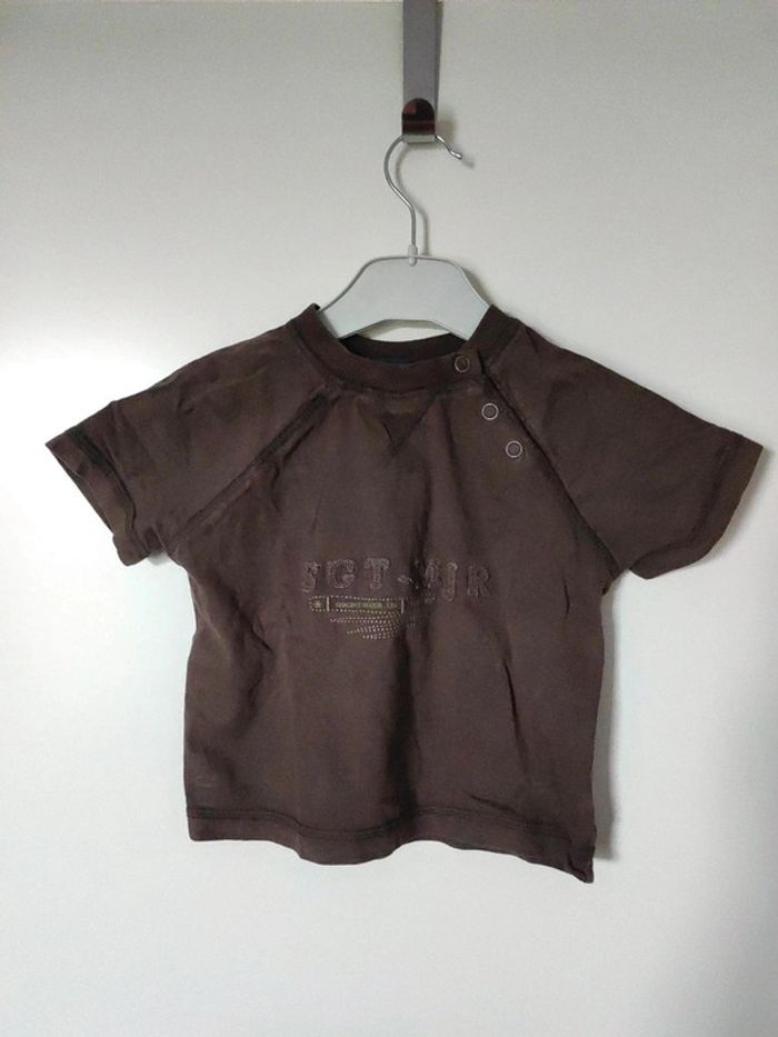 Tee-shirt manche courte marron Sergent Major