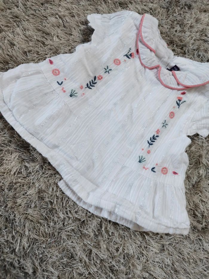 Magnifique t-shirt été manche courte bébé fille 6 mois sergent major - photo numéro 4