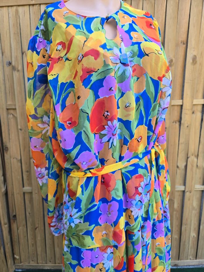 Robe fleurie légère 🍒vintage 80 Paul Mausner🍒taille 42 - photo numéro 5
