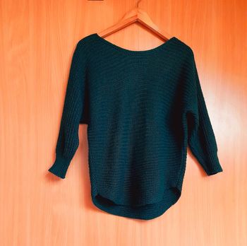 Pull acrylique vert taille unique