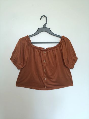 Top boutonné rouille – Jennyfer – Taille S vintage old school