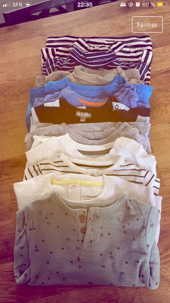 Lot de 11 t-shirt manche longue 6 mois