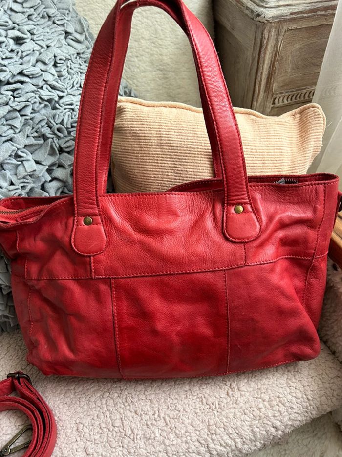 Sac en cuir épais pièces - photo numéro 4