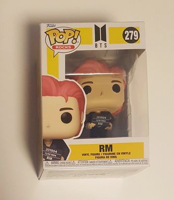 Pop! Rocks 279 bts rm Vinyl figure new sealed singer Music star