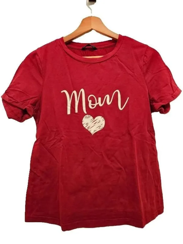 Tee-shirt Rouge - 38/M - photo numéro 2