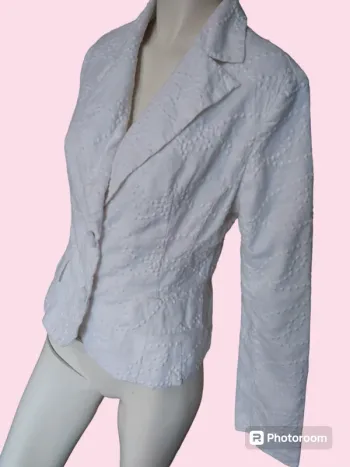 Veste chic été lin mariage communion baptême