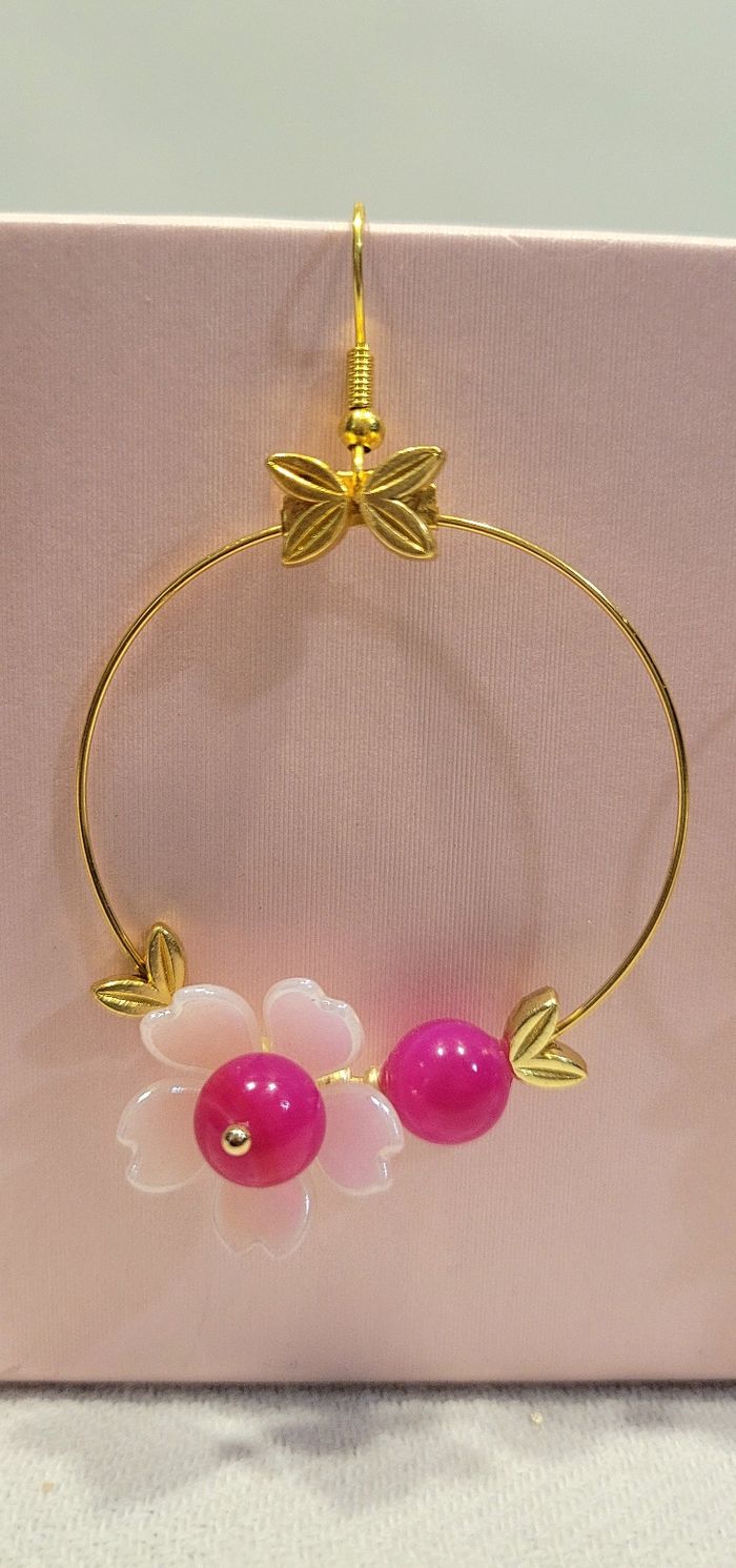 Boucles d'oreilles artisanales neuves - photo numéro 2