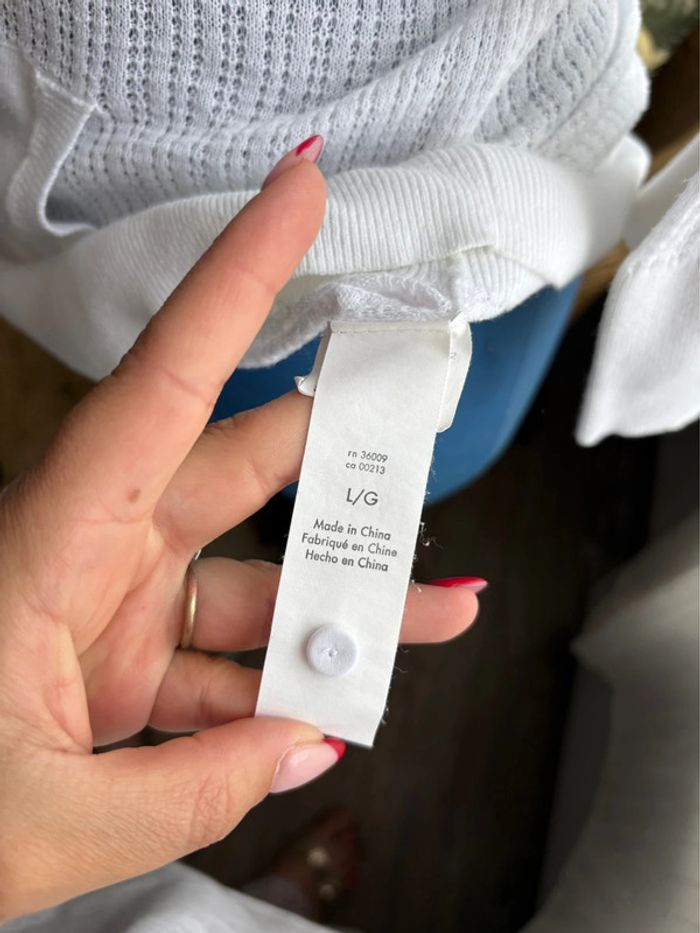 Haut Calvin Klein Jeans - blanc - taille L/40 - en très bon état - photo numéro 4
