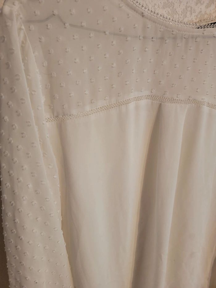 Tunique légère dentelle blanche élégant chic old money - photo numéro 2