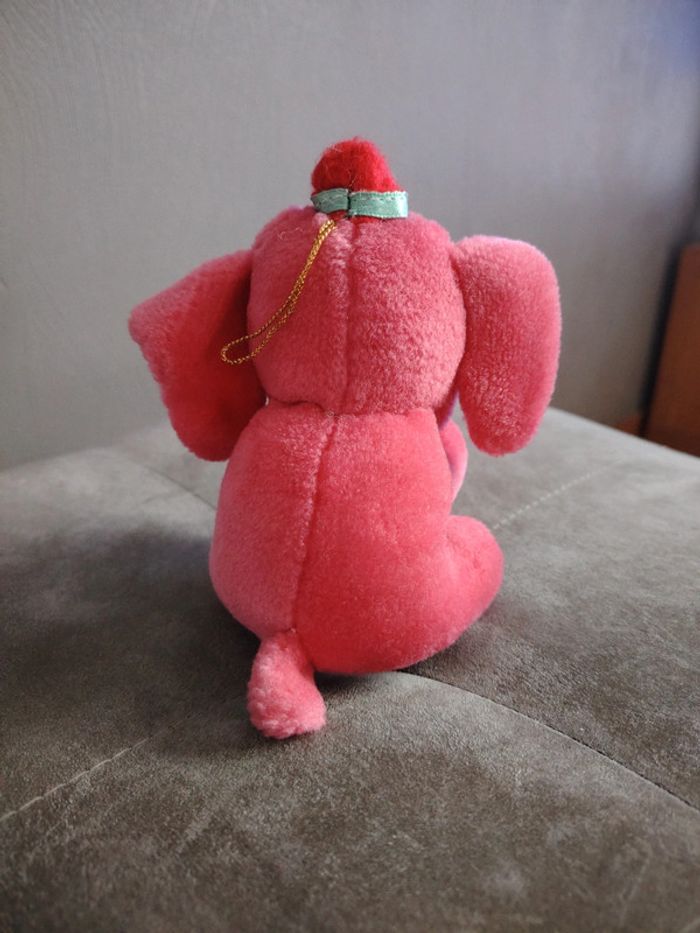 Peluche éléphant rose - photo numéro 3