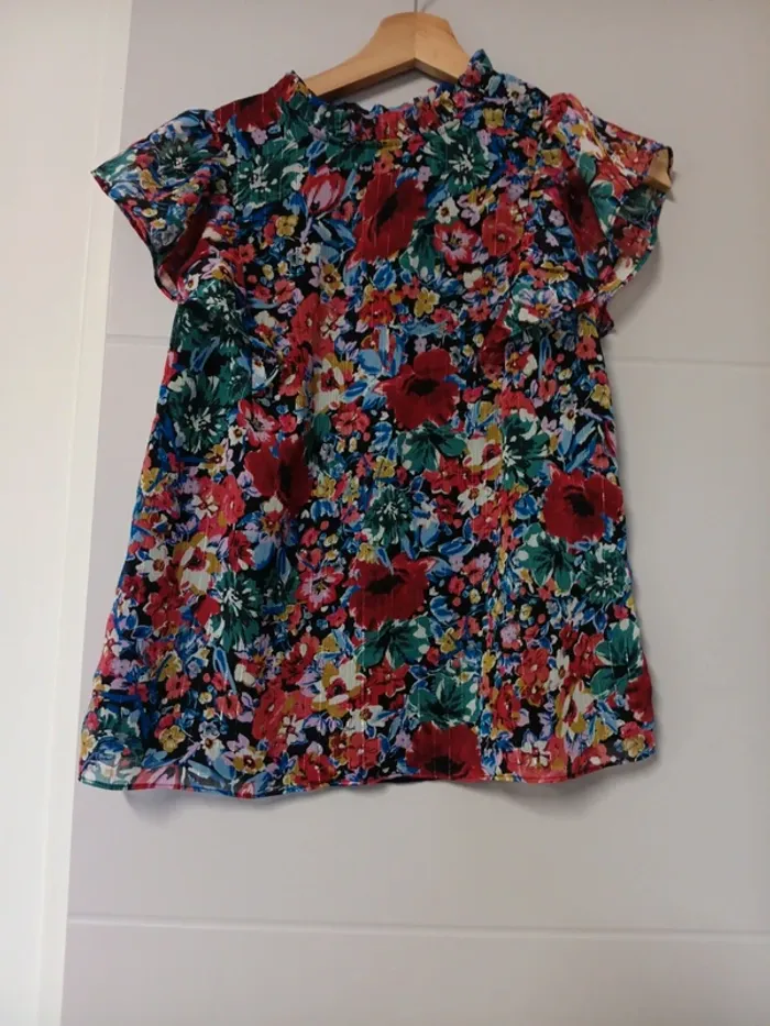 Blouse manche courte naf naf colorée