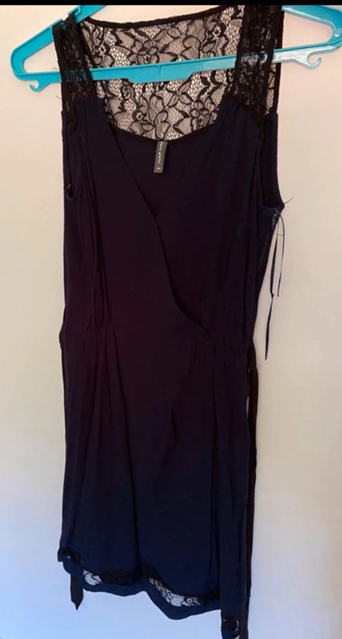 Robe bleu marine t 34 dentelle - photo numéro 2