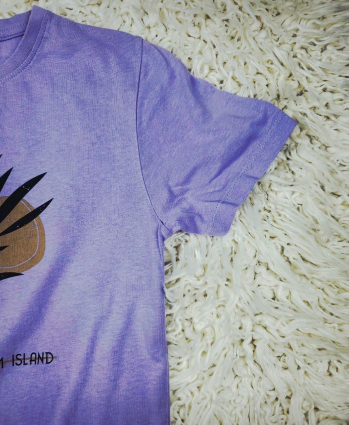 T-shirt manches courtes " Palm Island " mauve Garçon taille 10 ans marque Gemo 🎸 - photo numéro 4