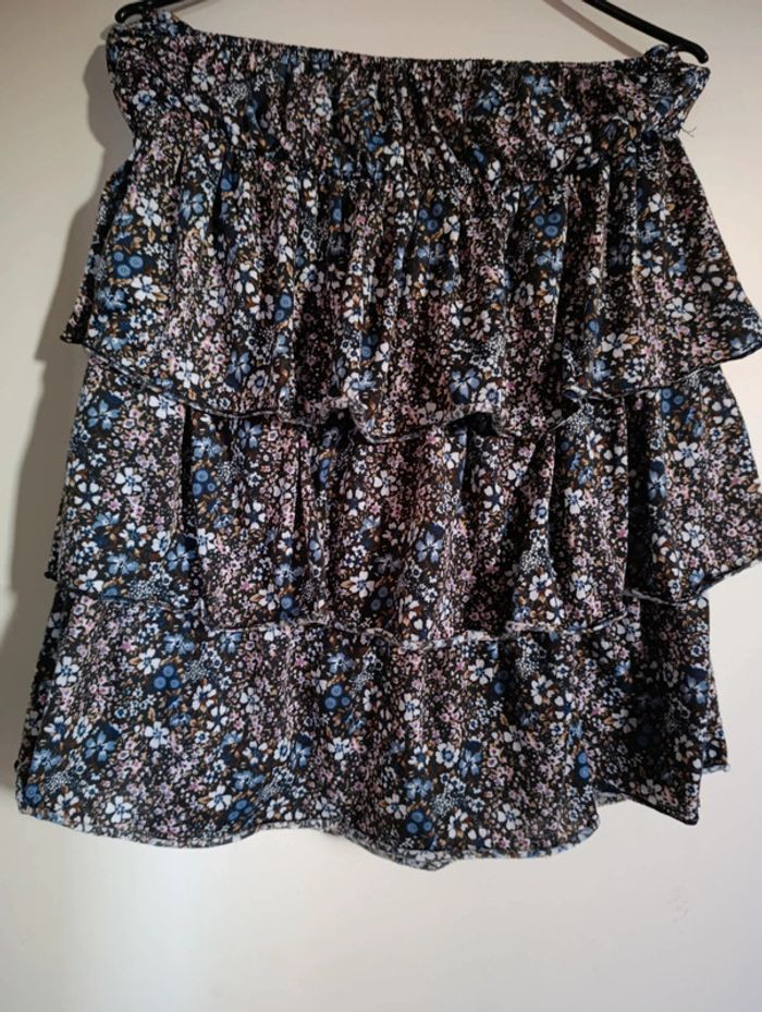 Bustier à volants fleuri taille 40 - photo numéro 4