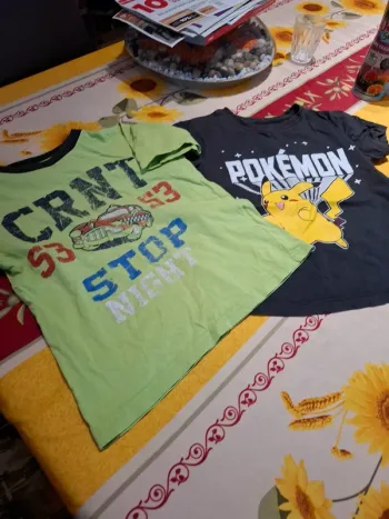 Magnifique lot de 2 t-shirt garçon 8ans