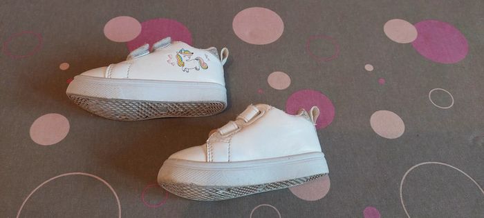 Jolies baskets bébé fille à scratchs In Extenso 19 Unicorn bon état - photo numéro 6
