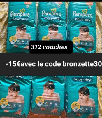 Six pack de couche pampers taille 3 normale