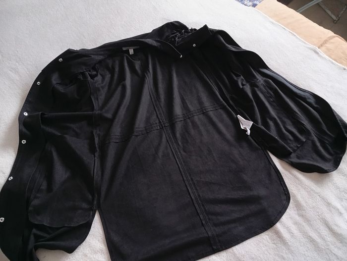 Veste Chemise en suédine noir 38 - photo numéro 5