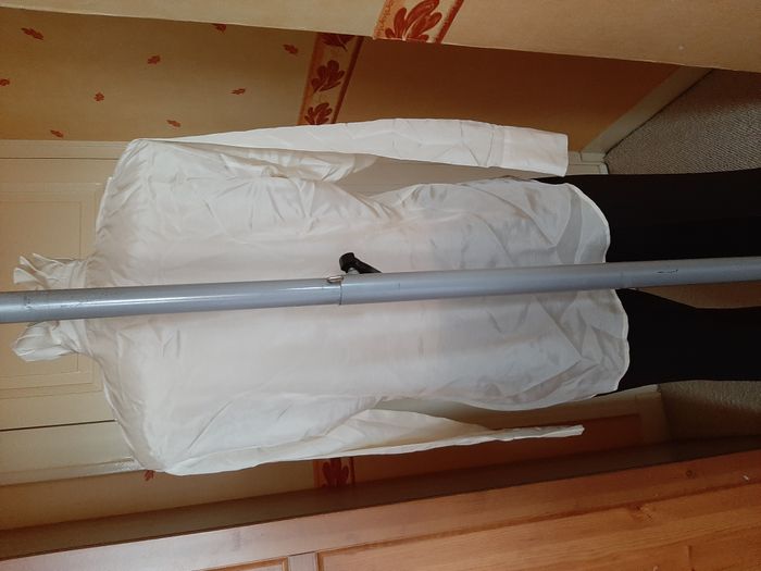 CHEMISIER créme  EN SOIE COL JABOT - AGGABARTI - photo numéro 7