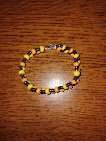 Bracelet en perle de rocaille avec acier inoxydable état neuf