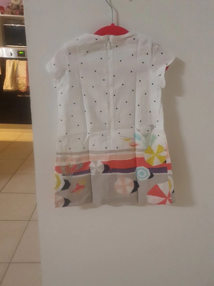Robe coupe droite manche courte dessin plage sur le bas 2 ans catimini - photo numéro 2