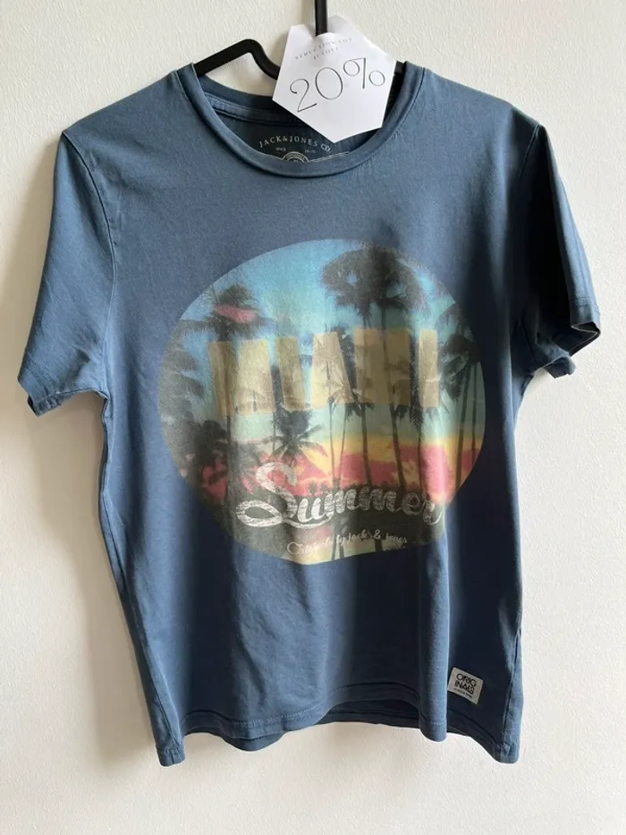 T-shirt Miami Summer - Jack & Jones - photo numéro 5