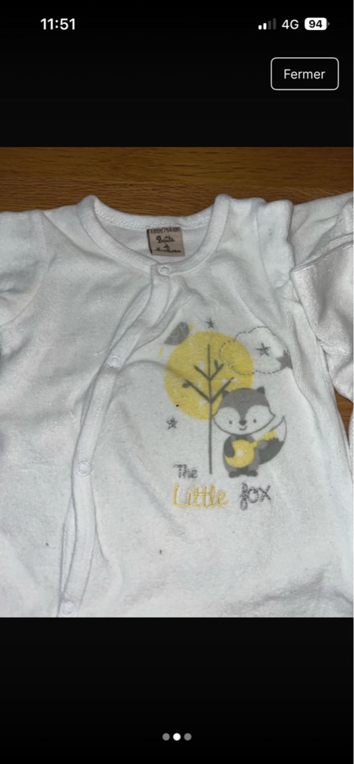 Pyjama mixte 1 mois - photo numéro 2