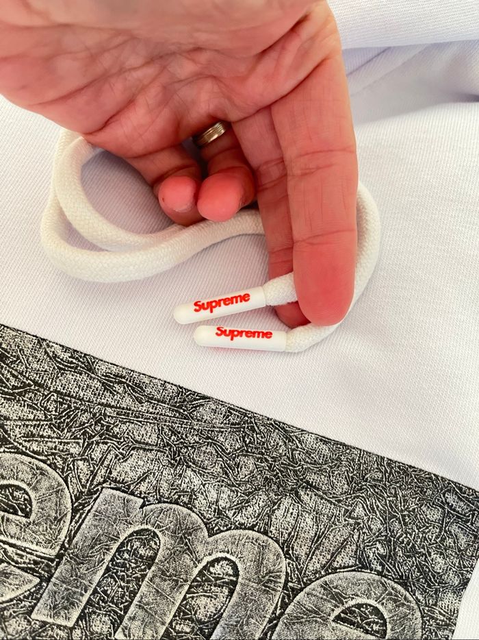 Sweat à capuche supreme grip blanc homme taille M neuf avec étiquette - photo numéro 10