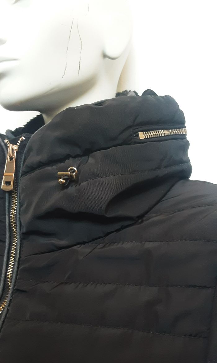 Doudoune  /manteau  chaud noir avec une tirette doré pour femme Taille 36 Only Fashion - photo numéro 3