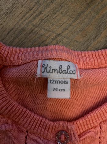Gilet Kimbaloo Rose pêche 12 mois