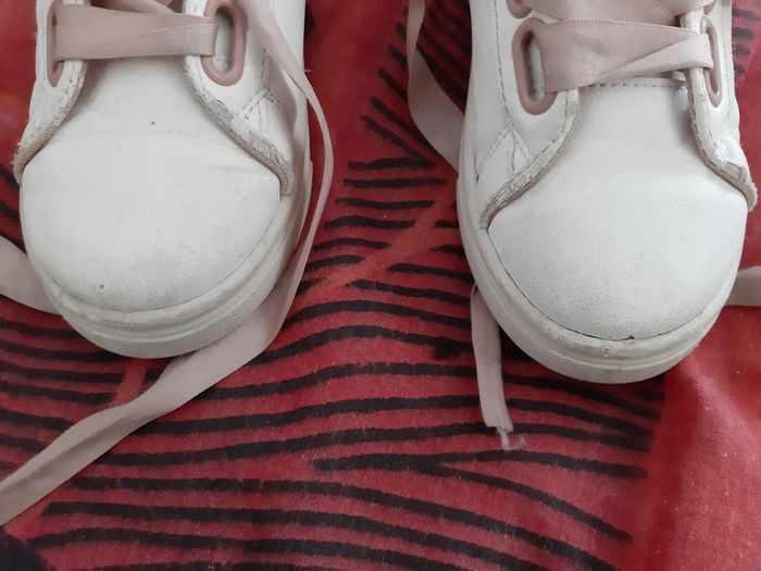 Baskets lacets satin rose P31 - photo numéro 2