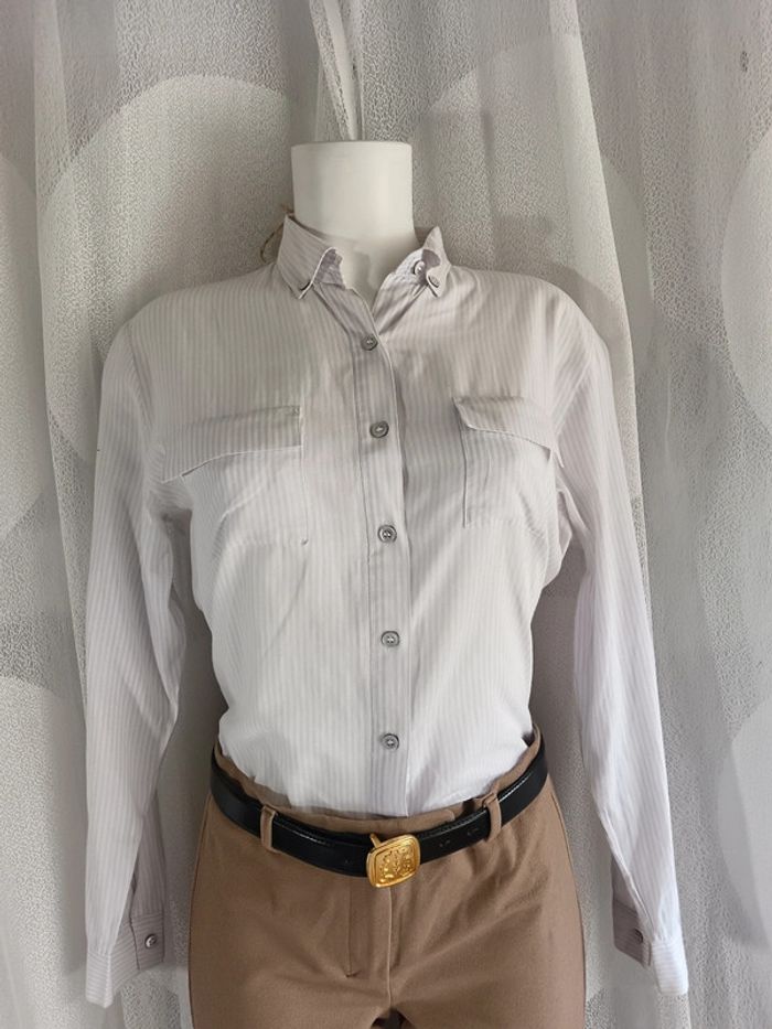 Éric Bompard | Chemise à Rayures en coton | t. M - photo numéro 4
