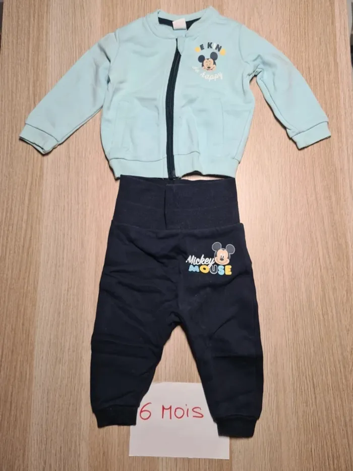 Ensemble mickey bleu