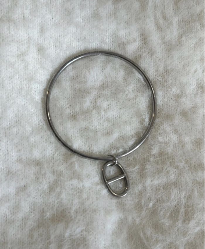 Jonc maille marine argenté - photo numéro 2